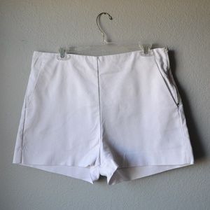 White High Waisted Shorts